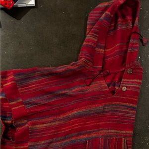 Open Sided Wool Poncho